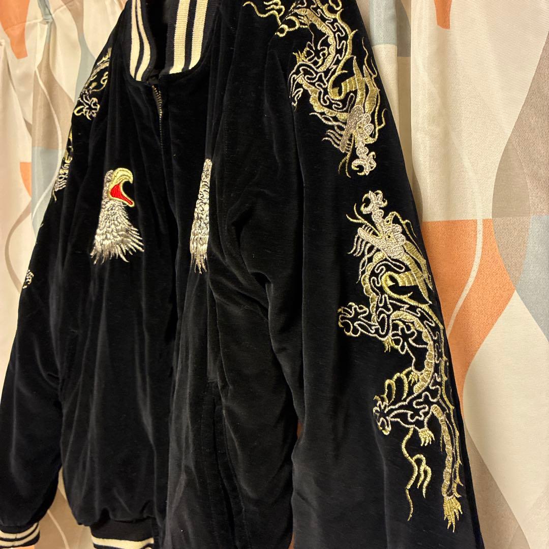 別珍 SLIDER スライダー 刺繍 ベロア スカジャン スーベニアジャケット