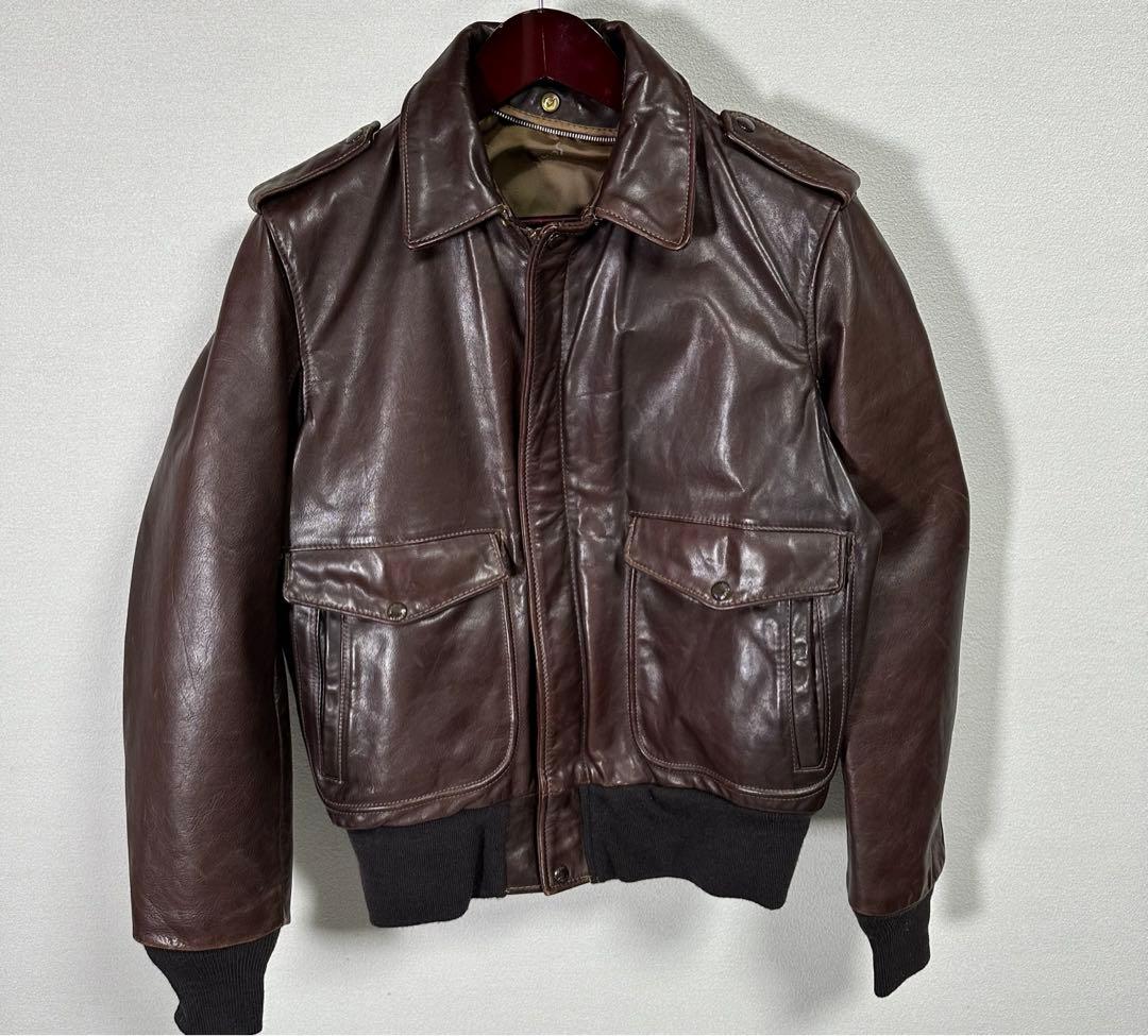 美品 SCHOTT レザーフライトジャケット A2 g-1 g1 アメカジ