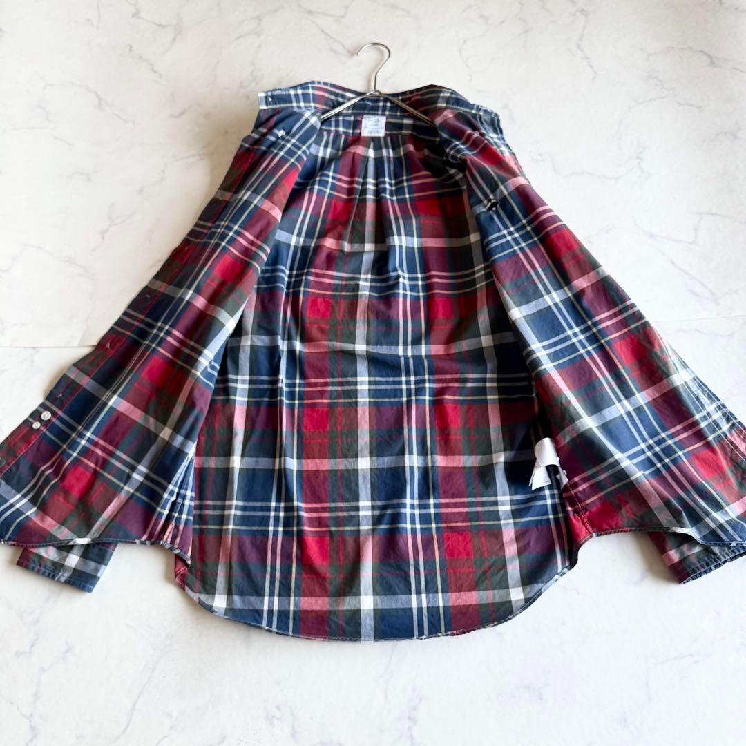 美品 USA製 復刻 近年モデル ブルックスブラザーズ マドラスチェックシャツ