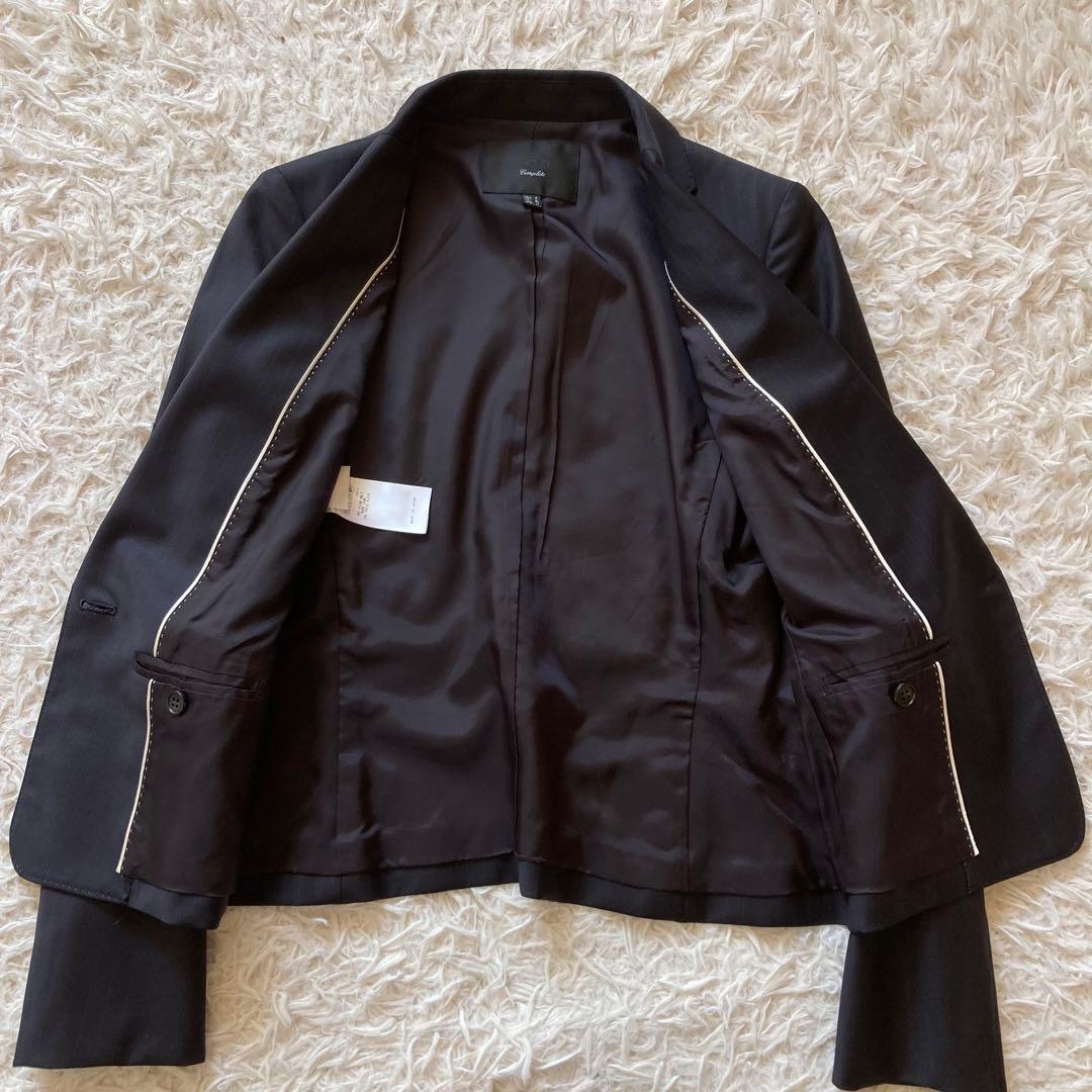 美品 ICB セットアップスーツ 11号 Lサイズ ダークネイビー ストライプ