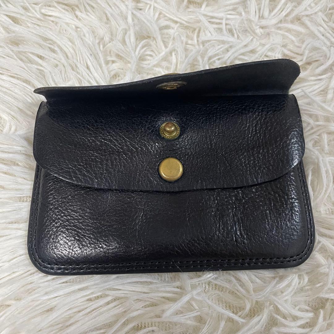 GLAD HAND DOUBLE FLAP COIN CASE レザー 黒