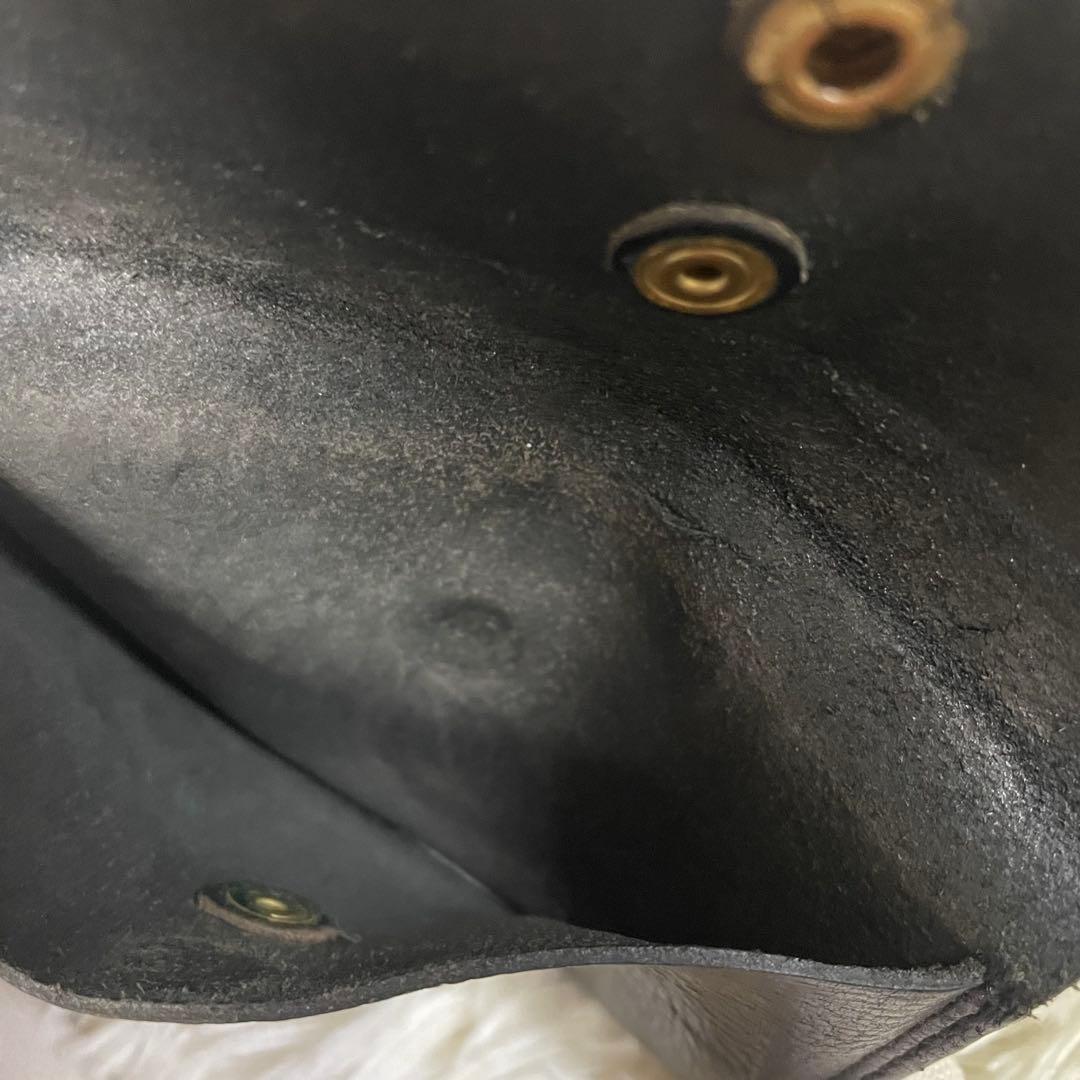 GLAD HAND DOUBLE FLAP COIN CASE レザー 黒