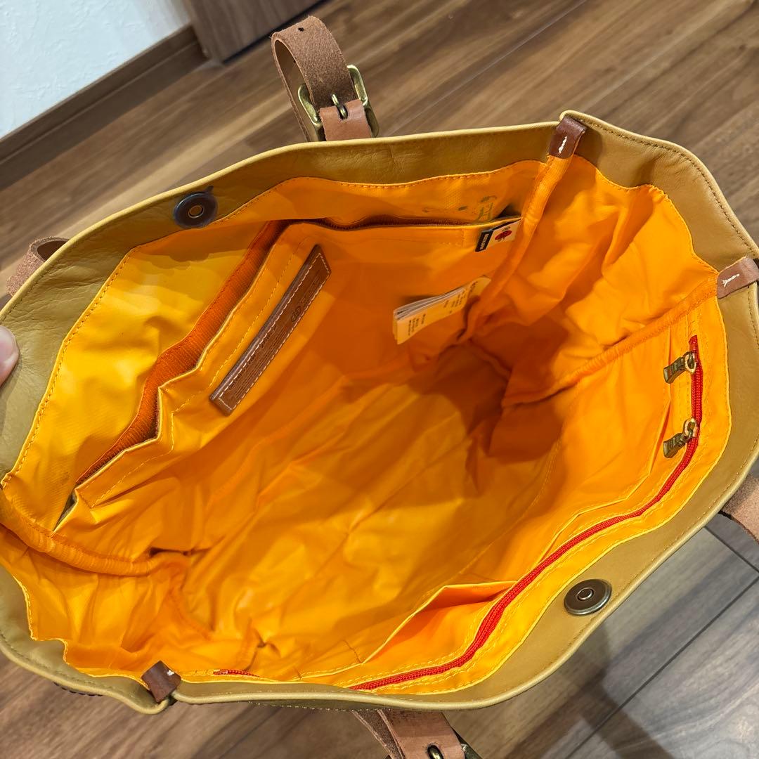 【美品】MSPC マスターピース レザー 本革製 トートバッグ マスタードA4◎