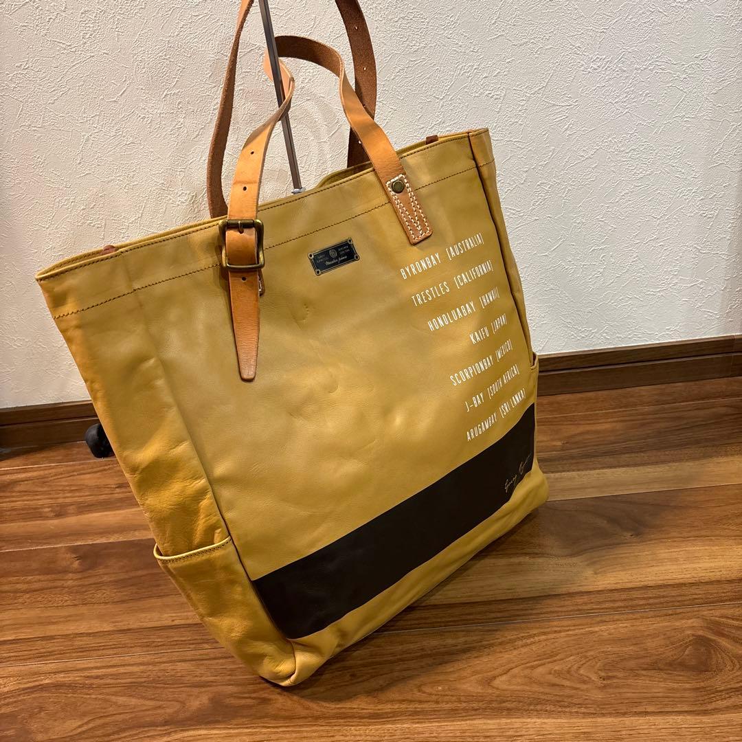 【美品】MSPC マスターピース レザー 本革製 トートバッグ マスタードA4◎