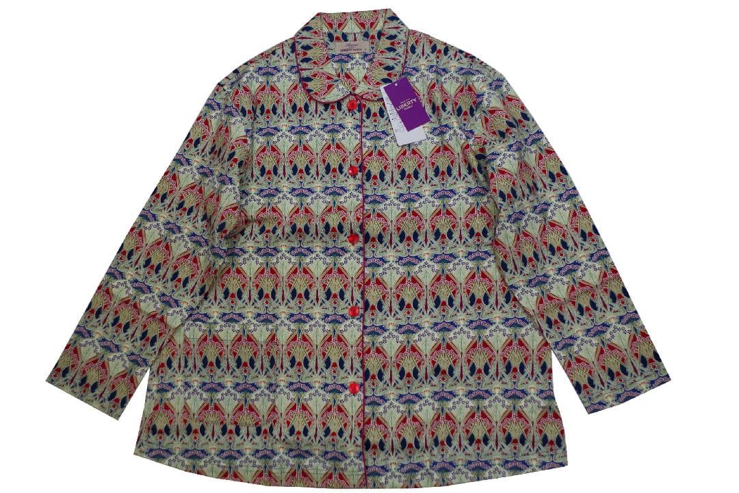 【新品】リバティ LIBERTY fabric厚手スムースニットパジャマ（M)A