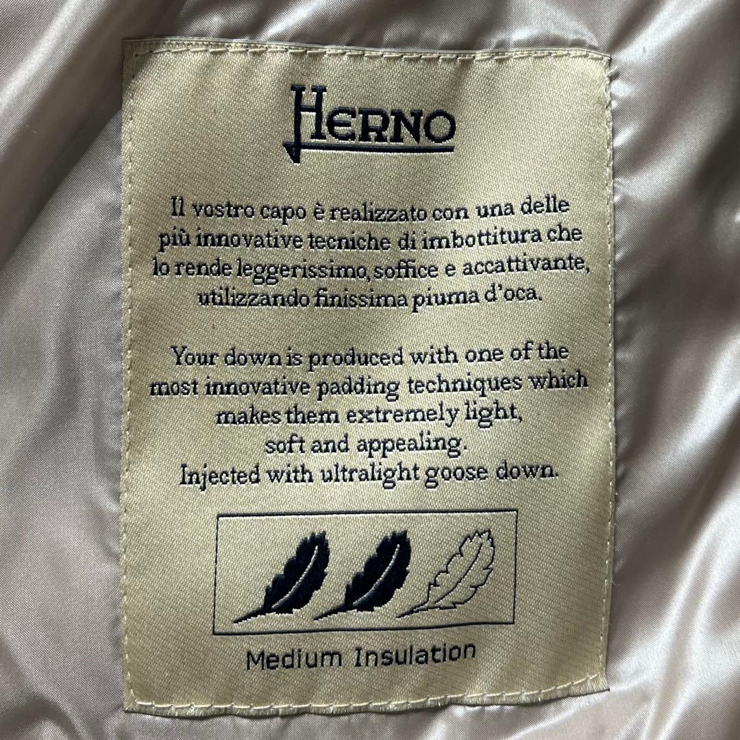 美品 HERNO ヘルノ ダウン アウター エコファー PI1123D 切替
