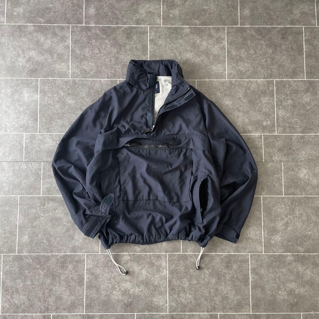 OLD GAP ハーフジップ アノラック 紺 M テック系 00s 古着
