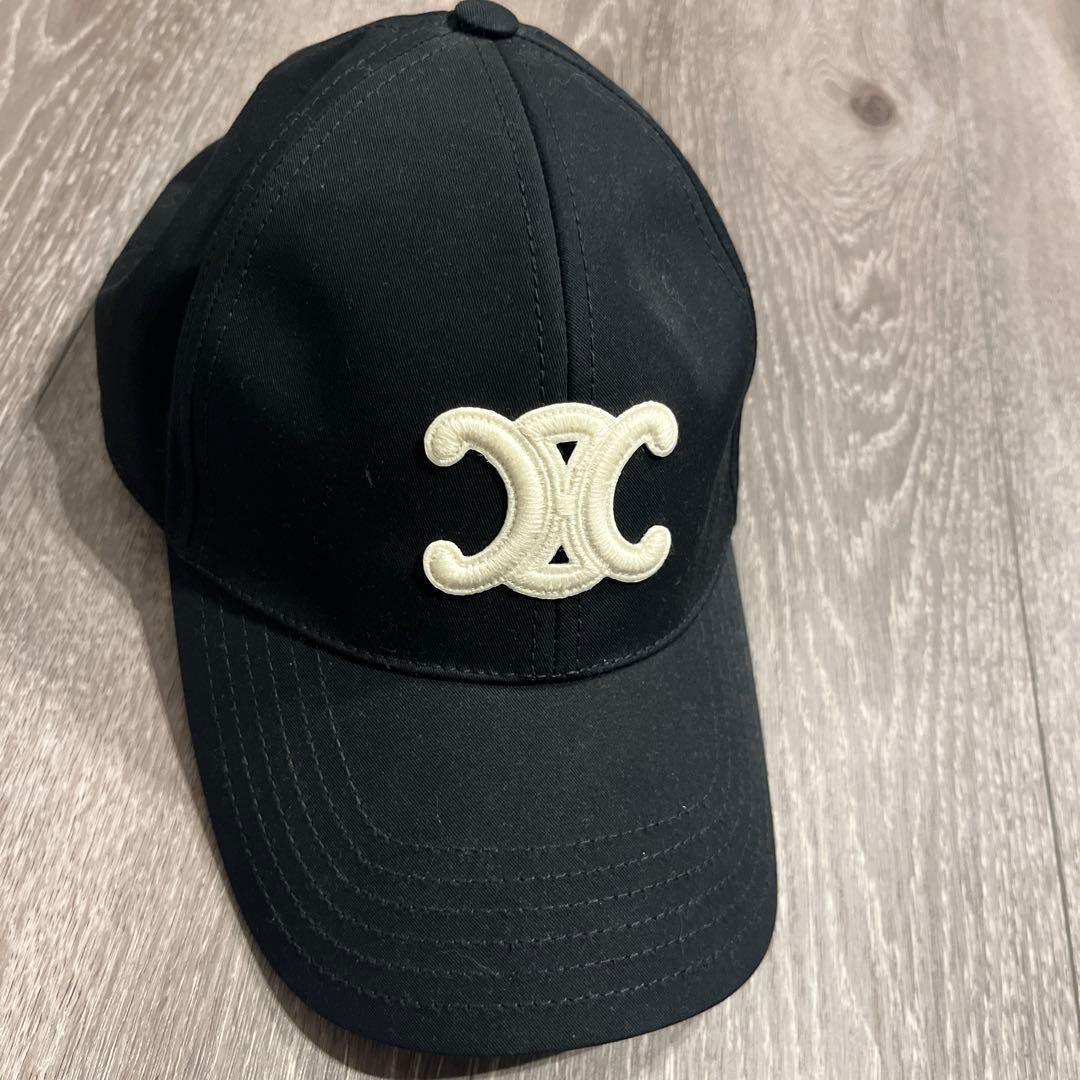 CELINE 黒 ベースボールキャップ S