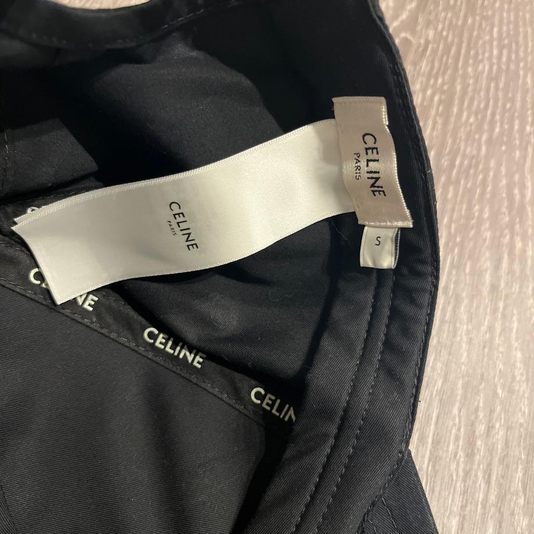 CELINE 黒 ベースボールキャップ S