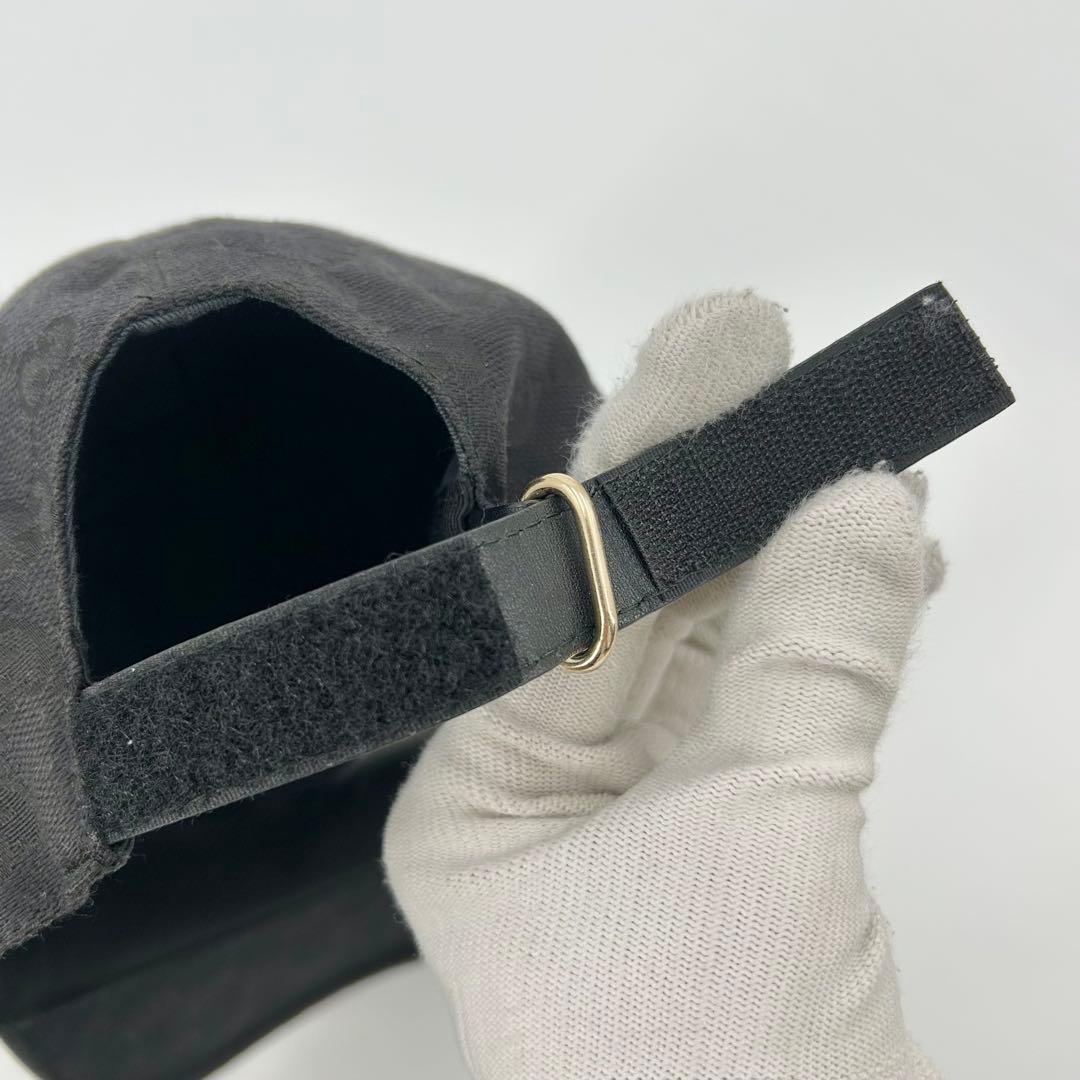 美品✨グッチ キャップ シェリー GG キャンバス ブラック Lサイズ
