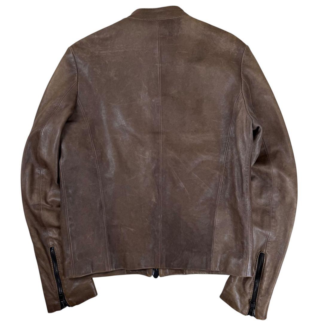 VIKTOR&ROLF ラムレザーシングルライダースジャケット サイズ44