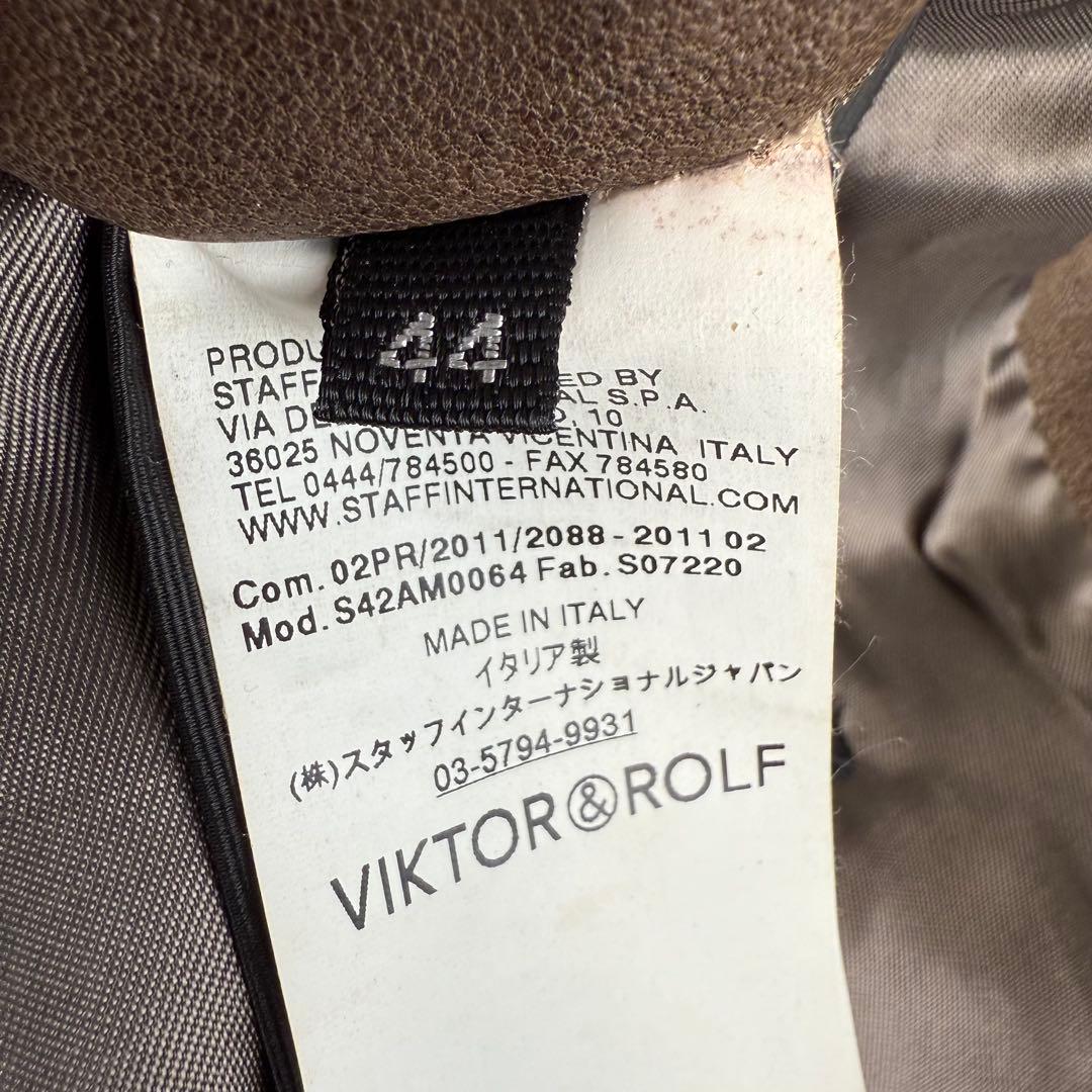 VIKTOR&ROLF ラムレザーシングルライダースジャケット サイズ44