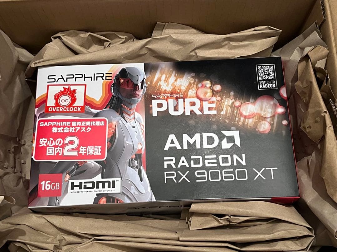 新品未開封　Sapphire Radeon RX 9060 XT 16GB