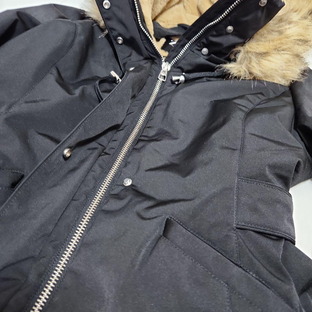 ZARA モッズコート ボア ブラック ファー付きLサイズ コメント必見