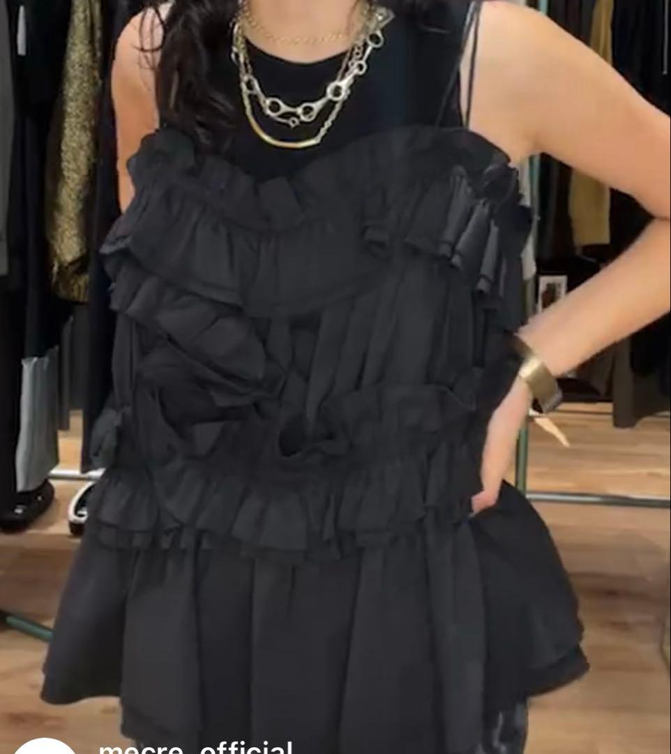 MECRE フリルキャミソール ブラック F