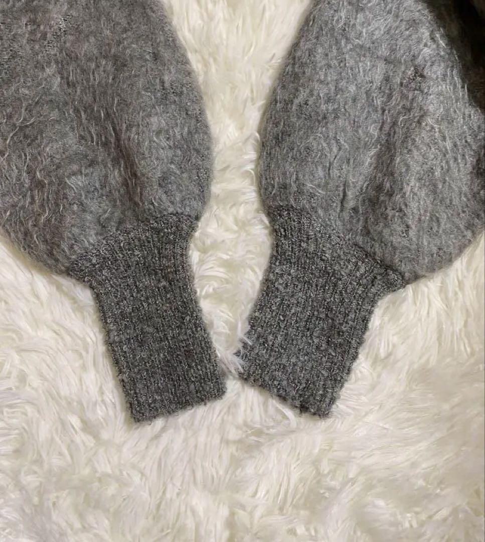 Eaphi FLUFFY WAVE KNIT グレー
