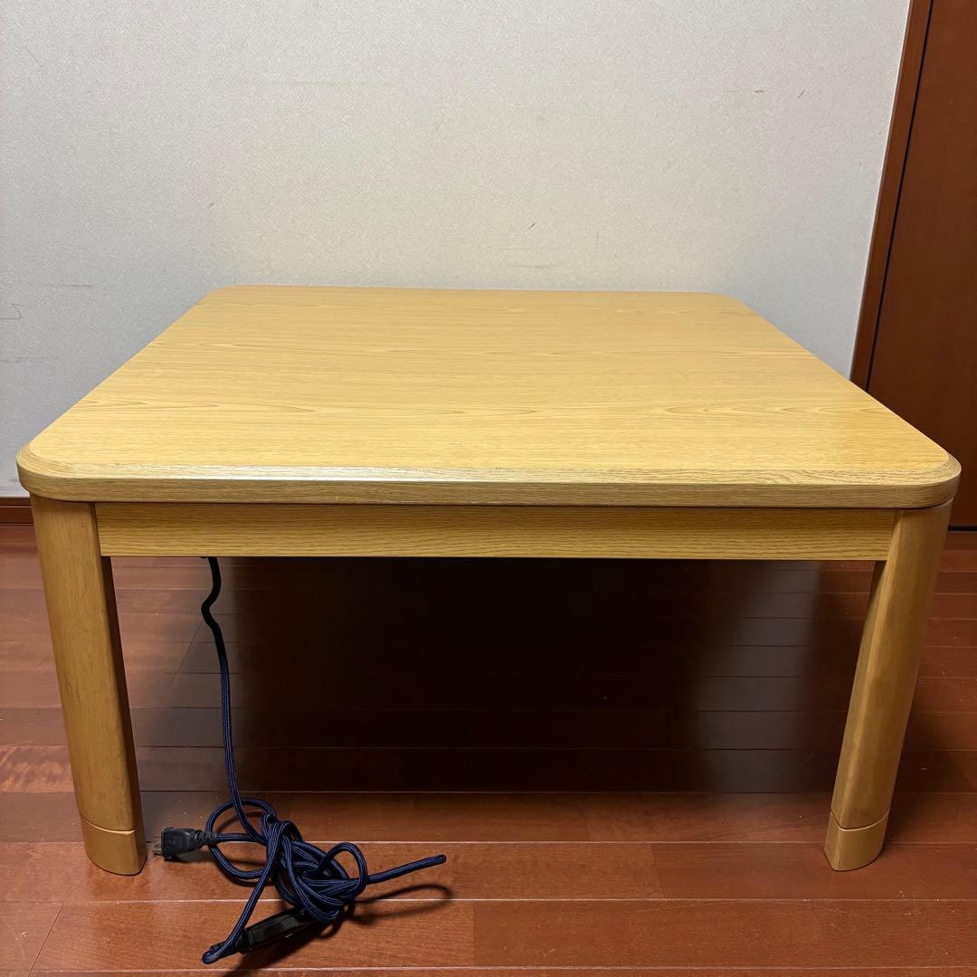 サンコウ家具調正方形こたつ 高さ調節機能あり電源コード付き