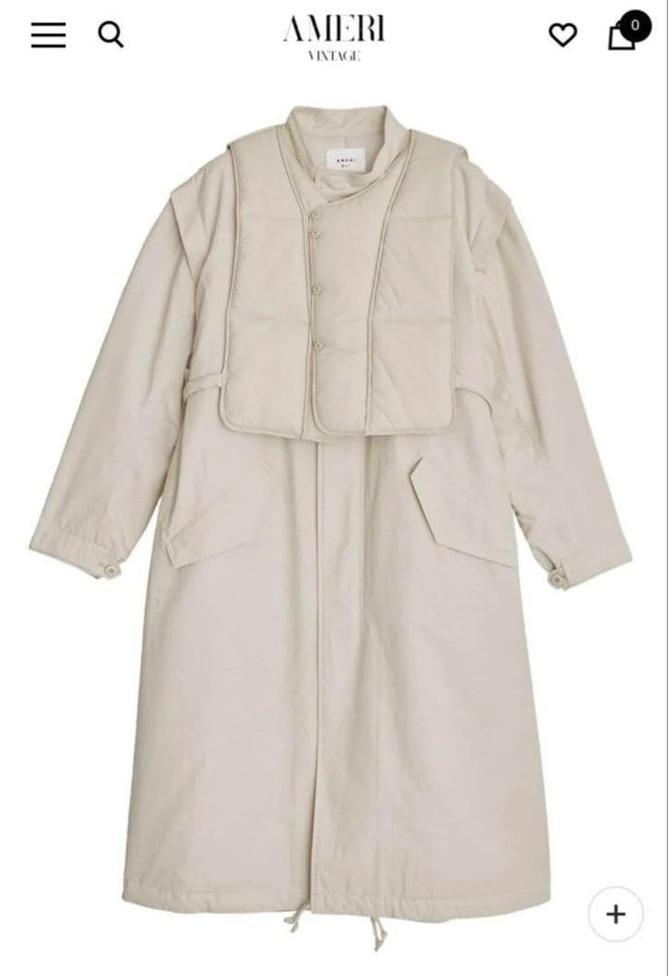 ameri MANY WAY QUILT MODS COATモッズコートSサイズ