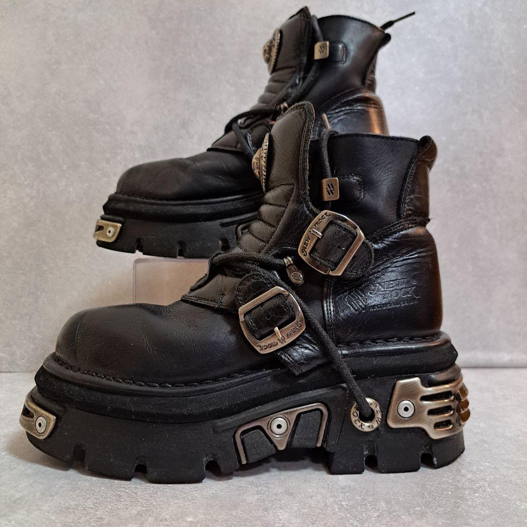 [美品] NEW ROCK (ニューロック)厚底 レザーブーツ(本日週末割引中)