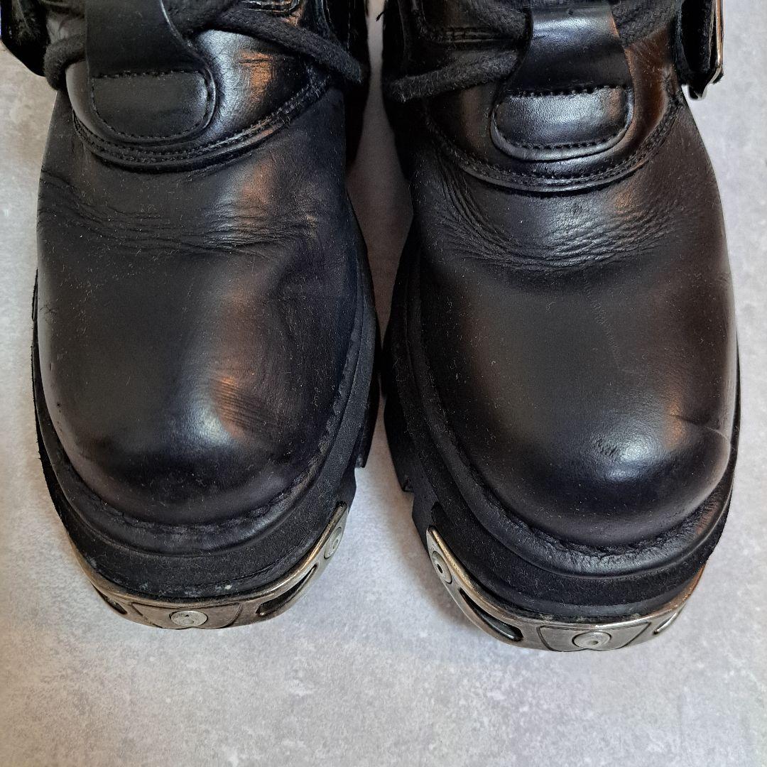 [美品] NEW ROCK (ニューロック)厚底 レザーブーツ(本日週末割引中)