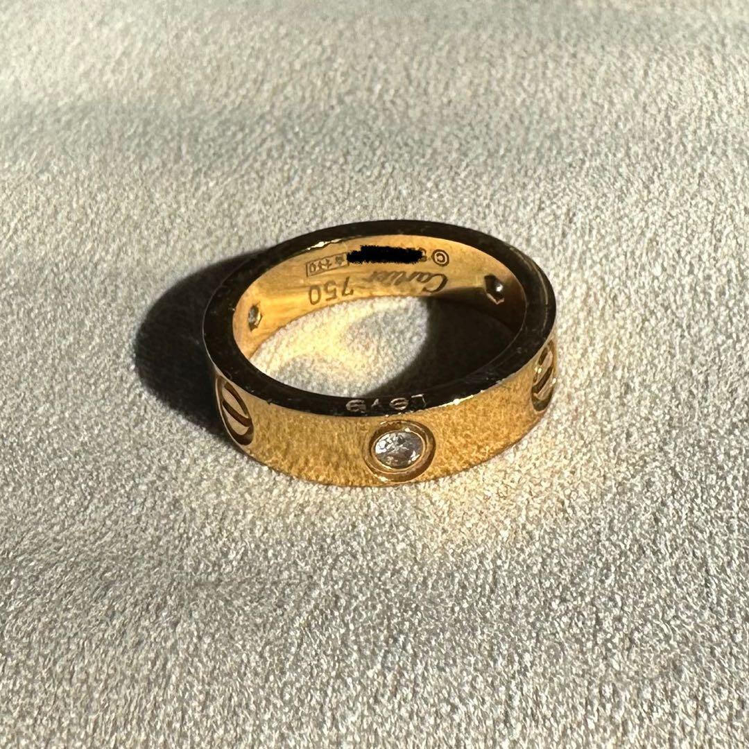 Cartier 750 ゴールド 3PCダイヤモンド リング