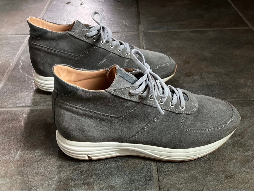 C.QP スエードスニーカー 41 グレー ミッドカット ポルトガル製
