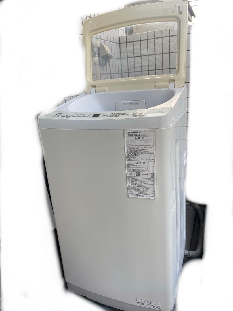【槽洗浄済み】AQUA 洗濯機 7kg AQW-V7N 2022年製 たのメル便