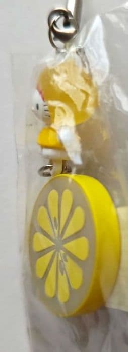 キティ 根付 ストラップ フルーツバージョン レモン 輪切り 新品 激レア♪