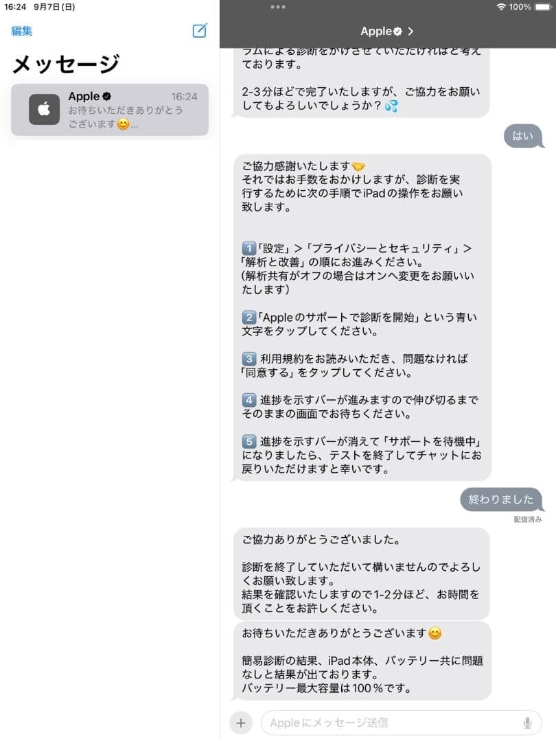 iPad 第9世代 Wi-Fi 64GB バッテリー100% 美品