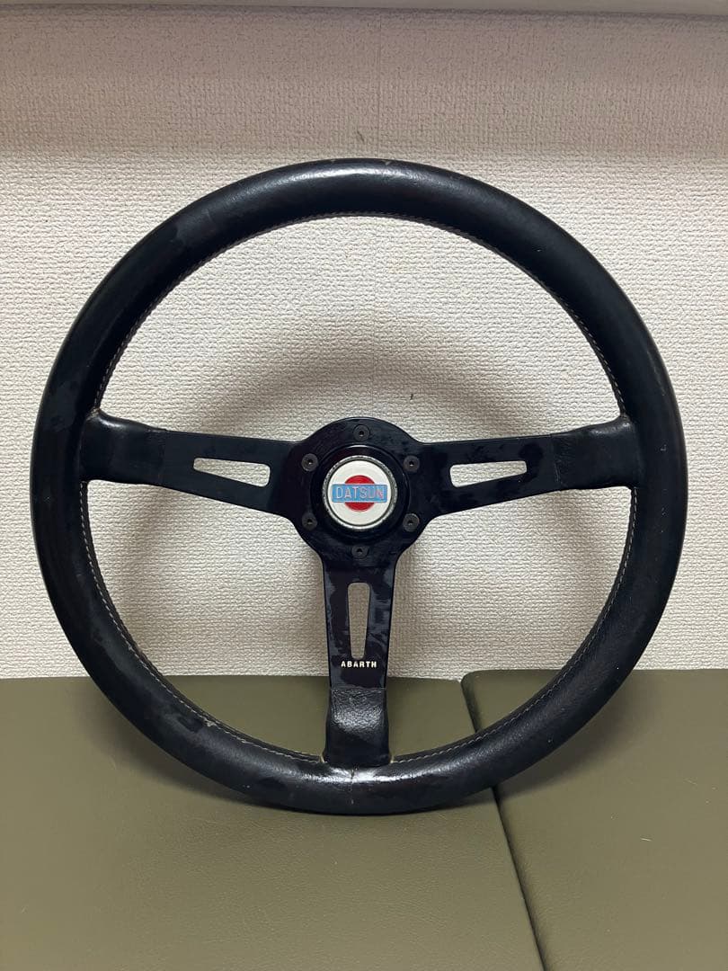 【旧車カスタム】DATSUN × ABARTH ステアリング ハンドル／現状品