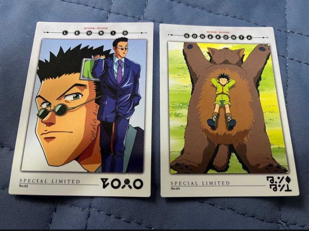 HUNTER×HUNTERカードダス　No.01,02,03,04,11,12