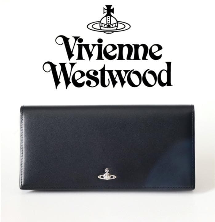 新品箱付き【ヴィヴィアンウエストウッド】ADVAN加工 かぶせフラップ長財布