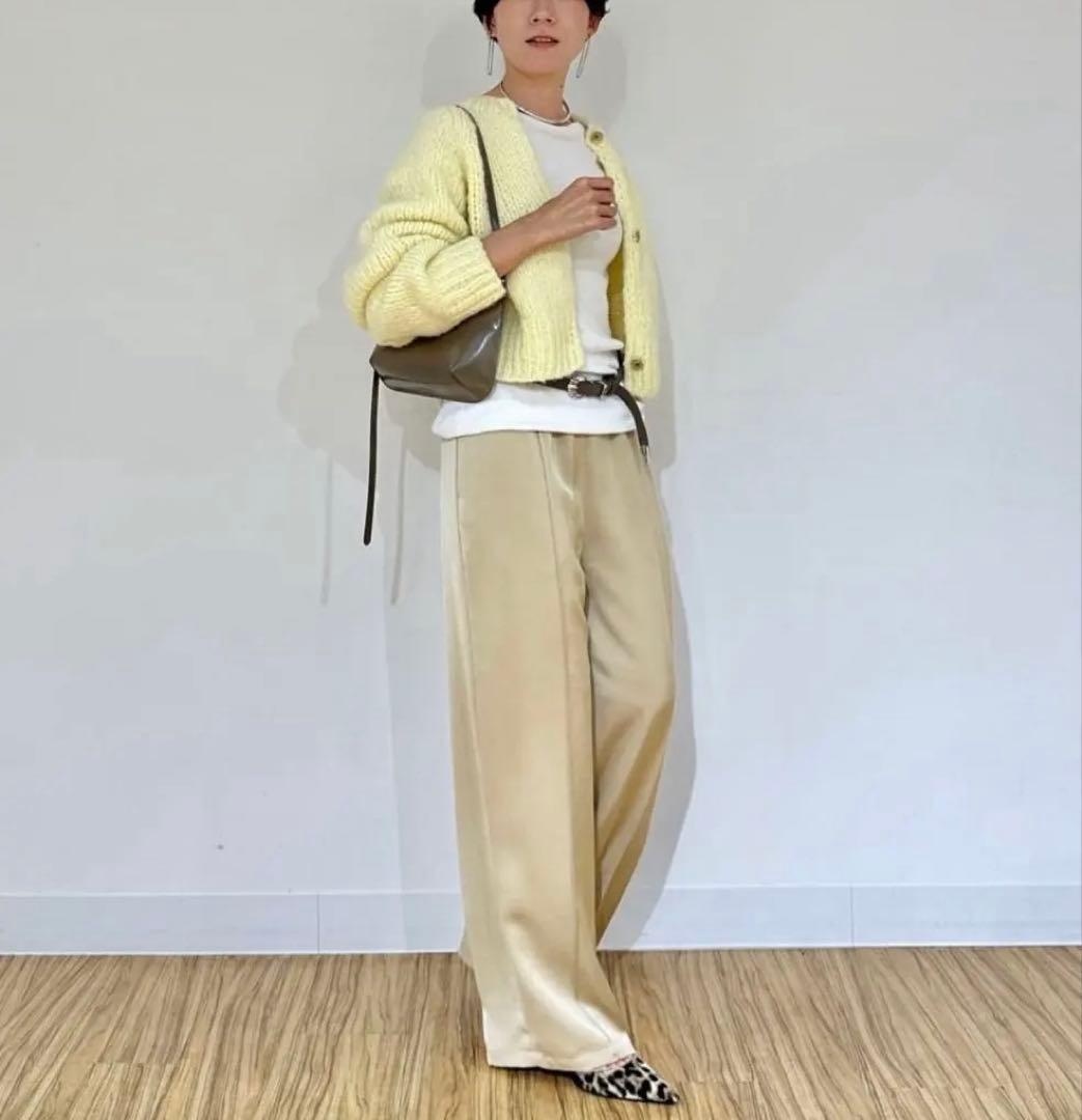 【現行商品】ウィムガゼット　ハンドニットカーディガン　レモンイエロー