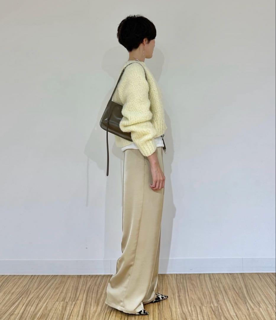 【現行商品】ウィムガゼット　ハンドニットカーディガン　レモンイエロー