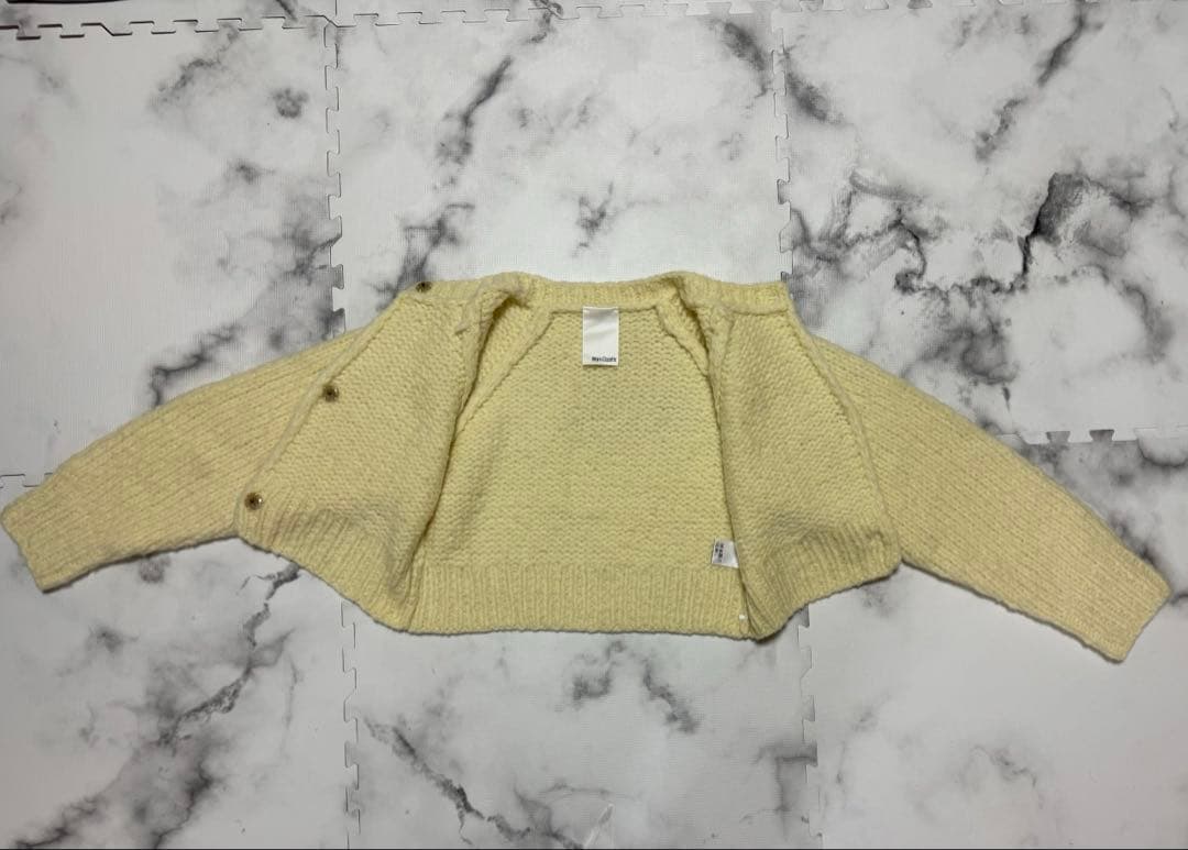 【現行商品】ウィムガゼット　ハンドニットカーディガン　レモンイエロー