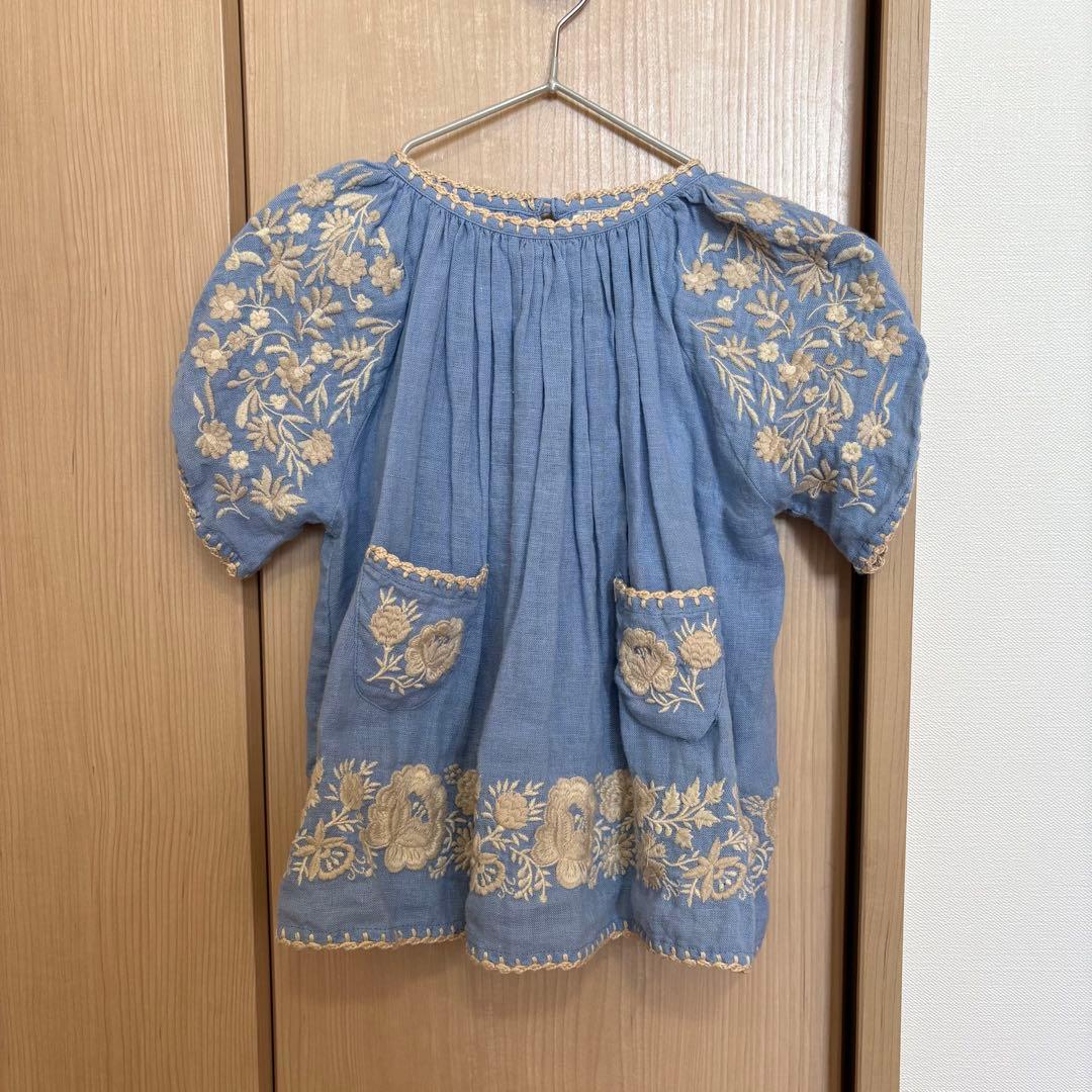 ワンピース Apolina Kids Fay Dress Cornflower 1-2y