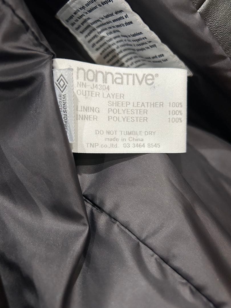 nonnativeノンネイティブ　レザージャケット　2023AW
