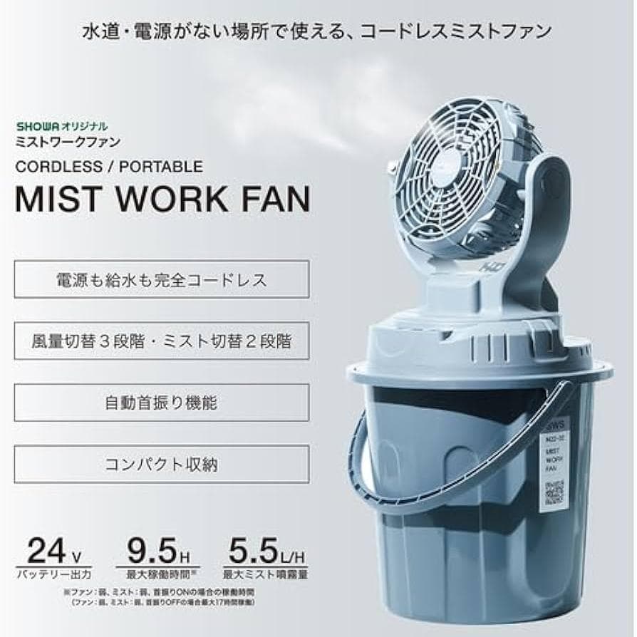 美品 SHOWA 昭和商会 ミストワークファン 扇風機 N23-06