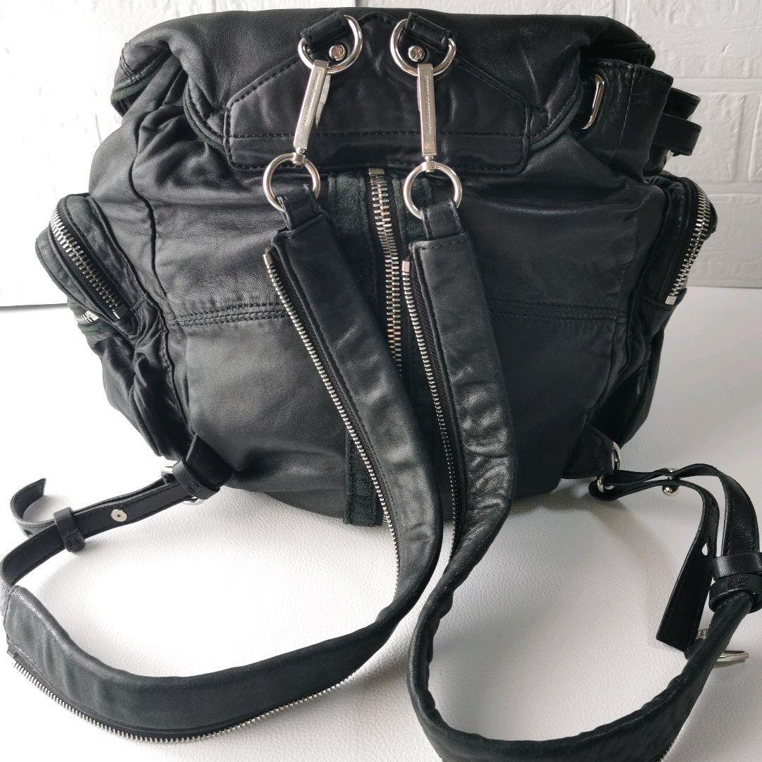 アレキサンダーワン リュックサック バックパック バッグ レザー ブラック