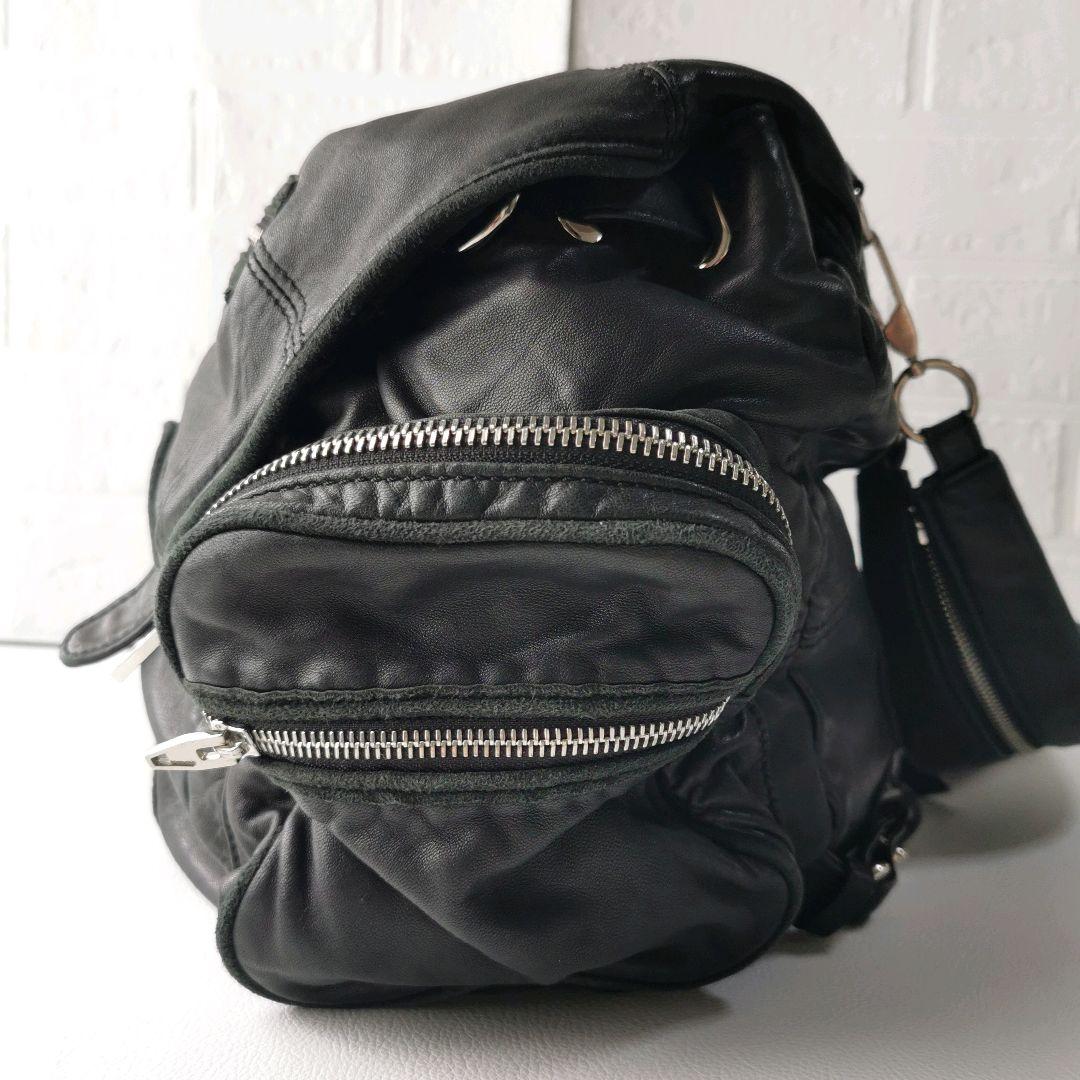 アレキサンダーワン リュックサック バックパック バッグ レザー ブラック