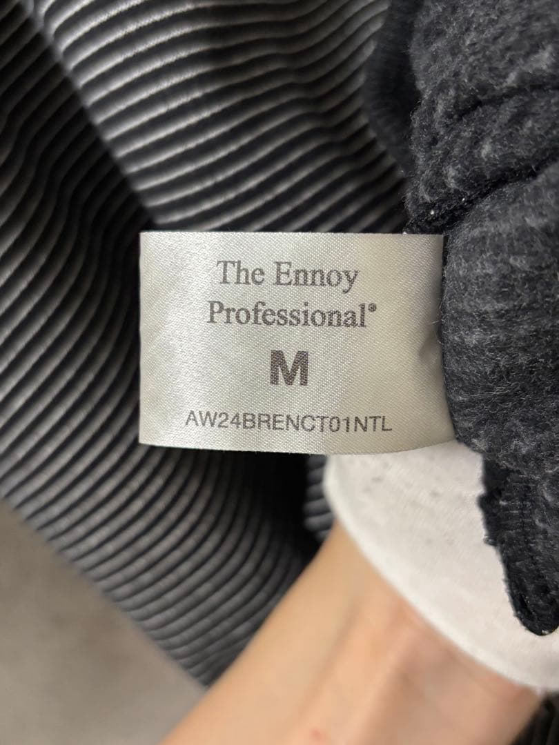 エンノイ　ボーダークルーネックスウェット