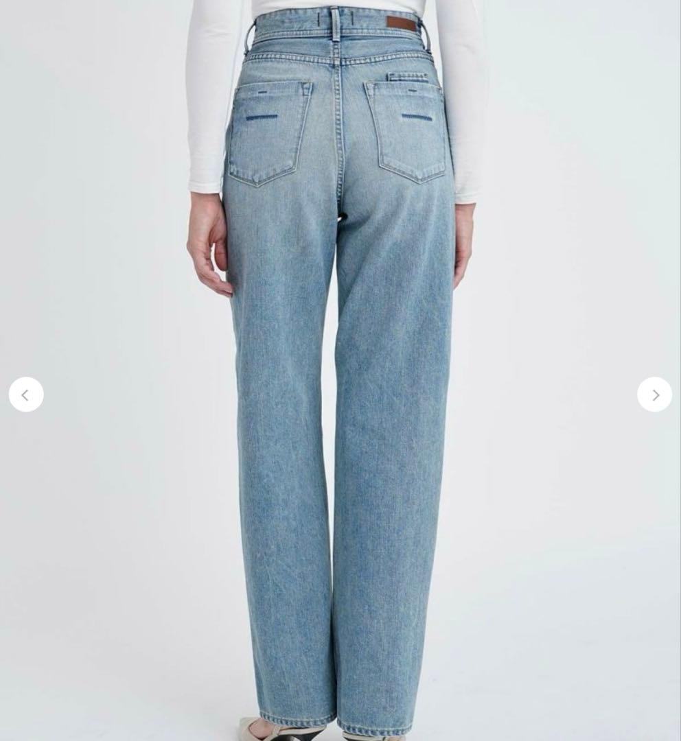 美品ヤヌーク ボーイズストレートLea 57142231 サイズ27 裾上げ済