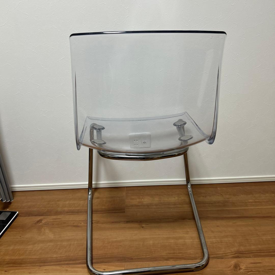 IKEA １脚 TOBIAS トービアスチェア　透明/クロムメッキ
