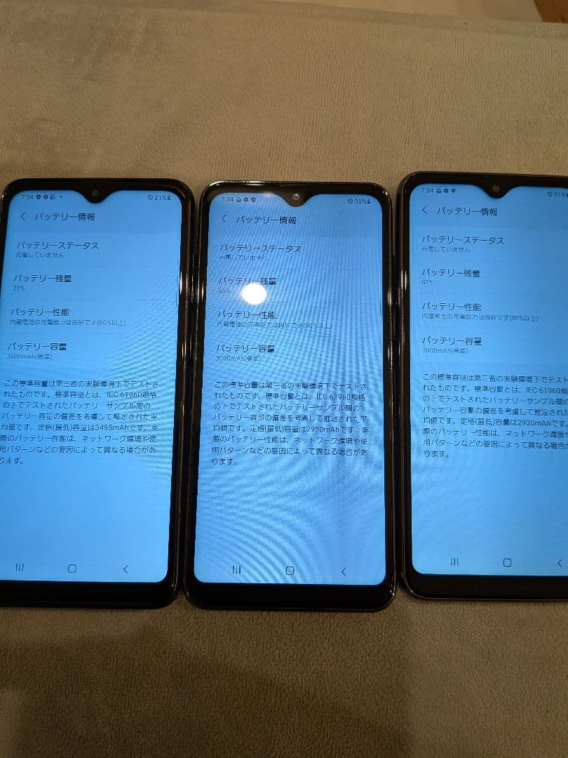 k*u様 docomo Galaxy A20 2台＋A21 1台　ブラック
