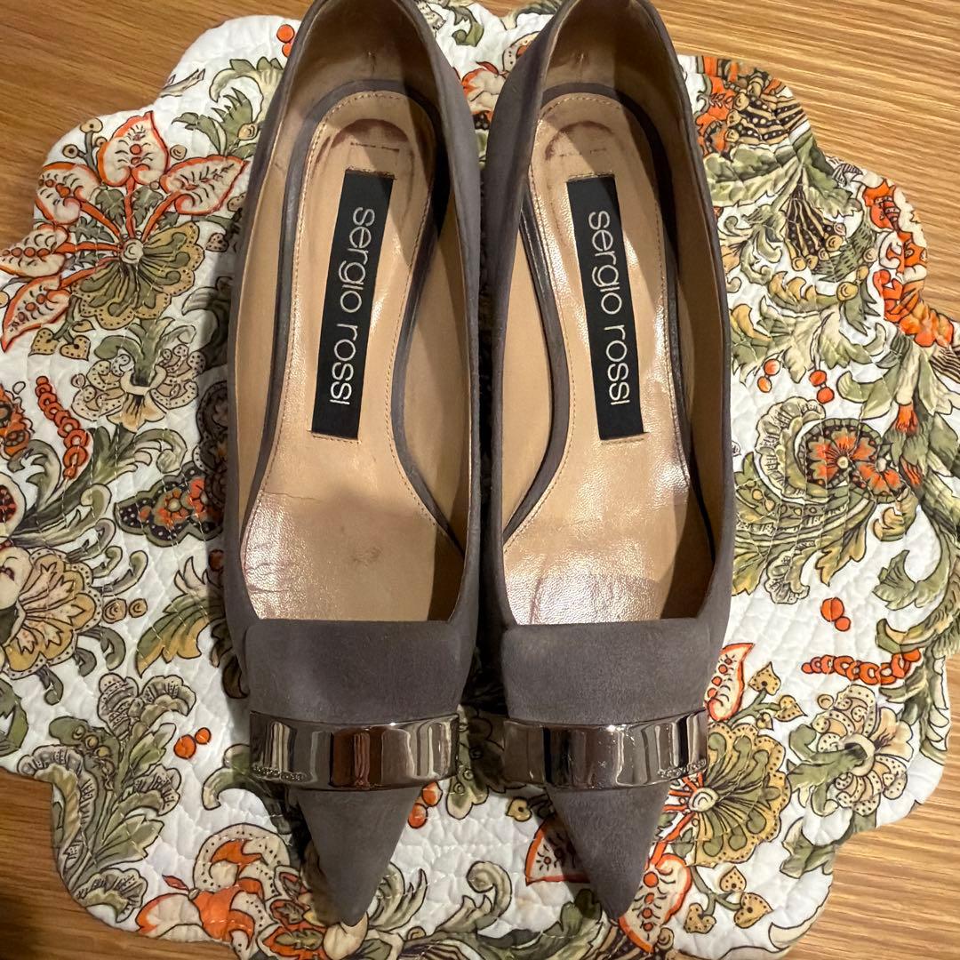 m*u様 クリーニング&お直し済 セルジオロッシ SR1 パンプス スエード 2