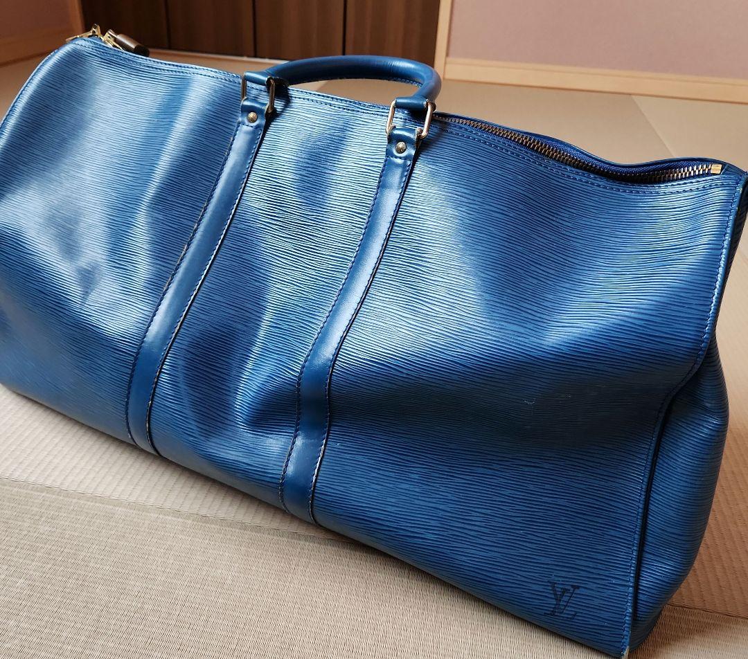 ルイ・ヴィトン エピレザー 青 ボストンバッグ 大きめ
