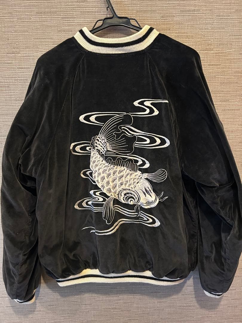 【レア】別珍スカジャン　ブラック　Mサイズ