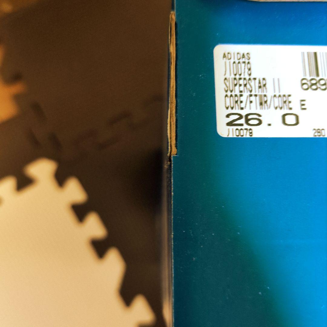 adidas SUPERSTAR ブラック/ホワイト【26cm】