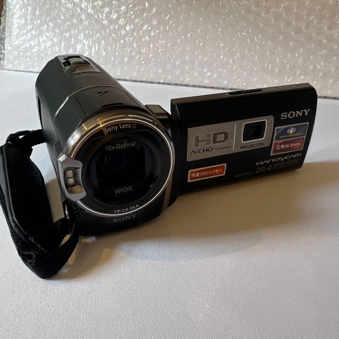 美品　SONY HDR-PJ590V ビデオカメラ プロジェクター内蔵