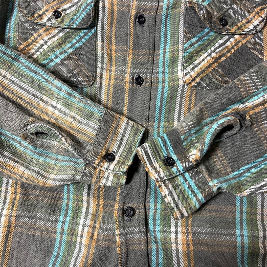 80s FIVE BROTHER ファイブブラザー ネルシャツ3XL USA製